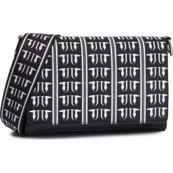 Torebka TRUSSARDI JEANS - T-Easy Monogram 75B00736 Black/White. Czarne listonoszki damskie Trussardi Jeans, bez wzorów, z jeansu, bez dodatków. W wyprzedaży za 329,00 zł.