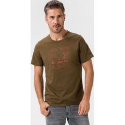 Columbia Bluff Mesa Koszulka Zielony Brązowy. Pomarańczowe podkoszulki męskie Columbia, l, z nadrukiem, z bawełny, z krótkim rękawem. Za 137,95 zł.