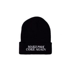 BEANIE MPCA 2 BLACK. Czarne czapki męskie Pogo, z aplikacjami, klasyczne. Za 59,00 zł.