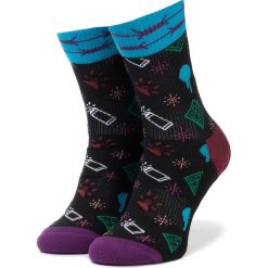 Skarpety Wysokie Unisex HAPPY SOCKS - ATMON27-9000 Czarny Kolorowy. Czarne skarpetki damskie Happy Socks, bez wzorów, z elastanu. Za 59,90 zł.