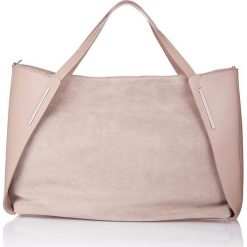 Torebki klasyczne damskie: Skórzana torebka w kolorze jasnoróżowym – 37 x 28 x 12 cm