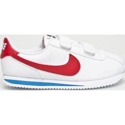 Nike Kids - Buty dziecięce Cortez Basic Sl. Czarne trampki chłopięce Nike Kids, bez wzorów, ze skóry ekologicznej, sportowe, z okrągłym noskiem, bez zapięcia. Za 229,90 zł.