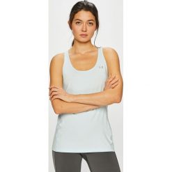 Under Armour - Top. Niebieskie topy damskie marki Under Armour, s, z elastanu, z okrągłym kołnierzem. W wyprzedaży za 89,90 zł.