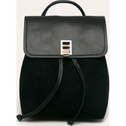 Answear - Plecak. Czarne plecaki damskie ANSWEAR, bez wzorów, ze skóry ekologicznej, eleganckie. W wyprzedaży za 89,90 zł.