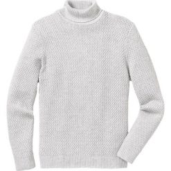 Sweter z golfem Regular Fit bonprix naturalny melanż. Białe swetry męskie bonprix, xl, bez wzorów, z dzianiny, z golfem, bez kaptura. Za 49,99 zł.