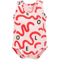 Pinokio Body Dziewczęce Love & Love 62 Wielokolorowe. Szare body niemowlęce Pinokio, na lato, bez wzorów, z bawełny, bez rękawów. Za 35,00 zł.