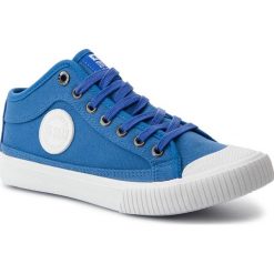Trampki BIG STAR - DD274911 Blue. Niebieskie półbuty damskie BIG STAR, bez wzorów, z gumy, retro, bez obcasa, na płaskiej podeszwie, bez zapięcia. W wyprzedaży za 109,00 zł.