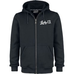 Lucky 13 Long Suckers Bluza z kapturem rozpinana czarny. Szare bluzy męskie rozpinane marki House, l, z motywem z bajki. Za 224,90 zł.