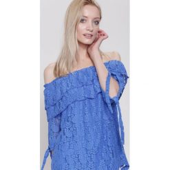 Bluzki damskie: Niebieska Bluzka Heart Will Go On