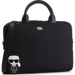 Torba na laptopa KARL LAGERFELD - 91KW3211 Black. Czarne torby męskie skórzane marki KARL LAGERFELD, bez wzorów, ze skóry ekologicznej. Za 539,00 zł.