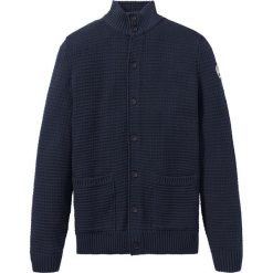 Sweter rozpinany bonprix ciemnoniebieski. Niebieskie swetry męskie bonprix, s, bez wzorów, z bawełny. Za 119,99 zł.