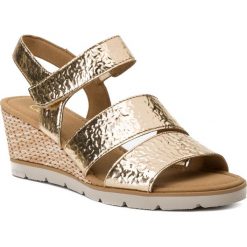 Espadryle GABOR - 25.752.60 Oro. Żółte espadryle damskie Gabor, bez wzorów, ze skóry, bez obcasa, na obcasie. W wyprzedaży za 349,00 zł.