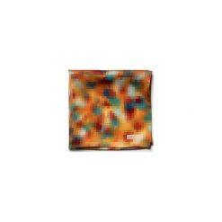 POSZETKA MUSTARD PIXEL. Pomarańczowe poszetki męskie Marthu, z nadrukiem, z satyny. Za 69,00 zł.