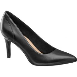 Szpilki damskie 5th Avenue czarne. Czarne czółenka damskie marki 5th Avenue, ze skóry, na obcasie. Za 159,90 zł.