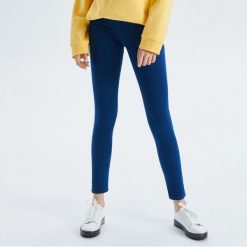 Jegginsy push up - Niebieski. Niebieskie jeansy damskie Cropp, bez wzorów. Za 59,99 zł.