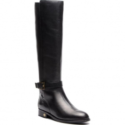 Oficerki TORY BURCH - Brooke 25mm Knee Boot 51529 Perfect Black 006. Czarne buty zimowe damskie Tory Burch, z materiału, przed kolano, na wysokim obcasie. Za 2099,00 zł.