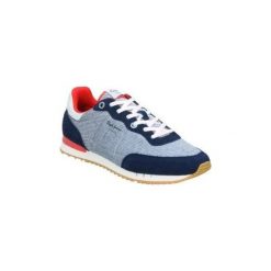 Buty Pepe jeans PMS30504. Niebieskie trampki męskie Pepe Jeans, bez wzorów, z jeansu, bez zapięcia. Za 307,25 zł.