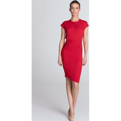 Czerwona ołówkowa sukienka. Czerwone sukienki damskie NIFE, do pracy, na lato, xl, bez wzorów, z poliesteru, biznesowe, bez kołnierzyka, bez rękawów, ołówkowe. Za 199,00 zł.