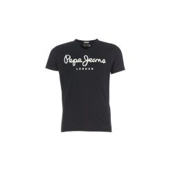 T-shirty z krótkim rękawem Pepe jeans ORIGINAL STRETCH V. Czarne t-shirty męskie Pepe Jeans, s, bez wzorów, z jeansu, bez kołnierzyka, krótkie. Za 109,00 zł.