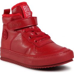 Sneakersy BIG STAR - GG374042 Red. Czerwone trampki chłopięce BIG STAR, bez wzorów, ze skóry ekologicznej, retro, bez zapięcia. Za 129,00 zł.
