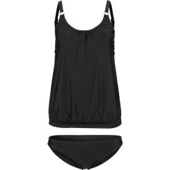 Tankini (2 części) bonprix czarny. Czarne stroje kąpielowe damskie bonprix, bez wzorów. Za 134,99 zł.