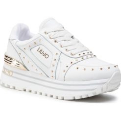 Sneakersy LIU JO - Wonder Maxi 13 BF0077 PX087 White 01111. Białe półbuty damskie Liu Jo, na co dzień, z aplikacjami, ze skóry, bez obcasa, na płaskiej podeszwie, bez zapięcia. Za 799,00 zł.