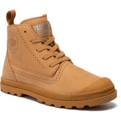 Trapery PALLADIUM - Pampa Ldn Lp Mid Lth 96468-717-M Amber Gold. Pomarańczowe trapery damskie Palladium, ze skóry. W wyprzedaży za 309,00 zł.