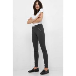 Spodnie skinny z zamkami. Szare rurki damskie Orsay, z bawełny. Za 129,99 zł.