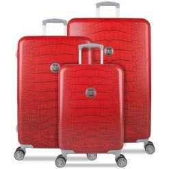Suitsuit Zestaw Walizek Red Diamond Crocodile. Czerwone walizki marki Suitsuit, z materiału. Za 1372,00 zł.