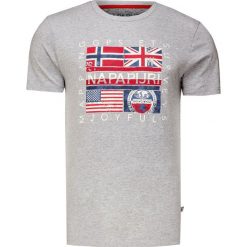 T-shirt NAPAPIJRI SACHU. Białe t-shirty męskie Napapijri, z nadrukiem, z bawełny, z okrągłym kołnierzem. W wyprzedaży za 144,00 zł.