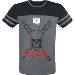 The Walking Dead Lucille T-Shirt odcienie szarego/czarny. Szare koszulki męskie The Walking Dead, m, w paski, z okrągłym kołnierzem. Za 54,90 zł.