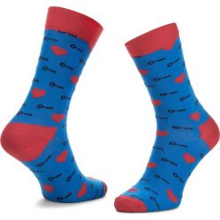 Skarpety Wysokie Unisex HAPPY SOCKS - KTM01-6000 Granatowy Kolorowy. Niebieskie skarpetki damskie marki Happy Socks, bez wzorów, z elastanu. Za 34,90 zł.