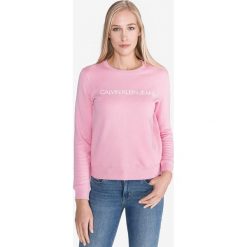 Calvin Klein Bluza Różowy. Różowe bluzy damskie Calvin Klein, l, z nadrukiem, z bawełny, bez rękawów, bez kaptura. Za 330,95 zł.