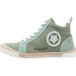 Bisgaard SHOE WITH LACES Tenisówki i Trampki wysokie green. Zielone trampki dziewczęce marki Bisgaard, ze skóry. Za 379,00 zł.