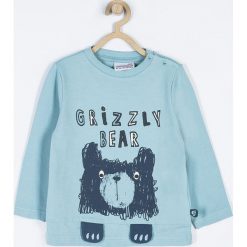Coccodrillo - Longsleeve dziecięcy 62-86 cm. Niebieskie t-shirty chłopięce marki COCCODRILLO, z nadrukiem, z elastanu, z długim rękawem. W wyprzedaży za 29,90 zł.
