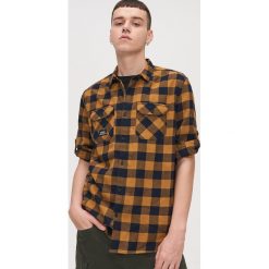 Bawełniana koszula w kratę - Żółty. Żółte koszule męskie Cropp, s, z bawełny. Za 59,99 zł.