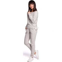 Spodnie joggery - popielate. Szare spodnie damskie BE, s, z bawełny. W wyprzedaży za 149,00 zł.