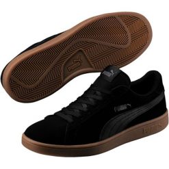 Puma Buty Smash v2 Black 45. Czarne buty sportowe męskie Puma, z zamszu, bez zapięcia. Za 179,00 zł.