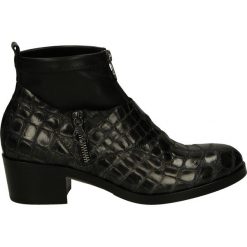 Botki damskie: Botki ocieplane - 9618 B-N NERO