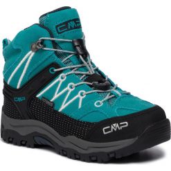 Trekkingi CMP - Kids Rigel Mid Trekking Shoes Wp 3Q12944 Curacao/Antracite 08LD. Niebieskie śniegowce chłopięce CMP, bez zapięcia. W wyprzedaży za 189,00 zł.