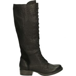 Kozaki - 185550 NERO. Czarne buty zimowe damskie Venezia, ze skóry. Za 469,00 zł.