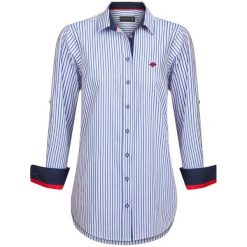 Sir Raymond Tailor Koszula Damska S Niebieski. Niebieskie koszule damskie marki Sir Raymond Tailor, s, w paski, bez kołnierzyka, bez rękawów. W wyprzedaży za 129,00 zł.