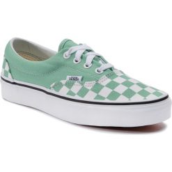 Tenisówki VANS - Era VN0A38FRVOV1 (Checkerboard) Neptune Gr. Zielone trampki i tenisówki damskie Vans, bez wzorów, z gumy, bez zapięcia. W wyprzedaży za 209,00 zł.