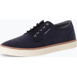 Gant - Tenisówki męskie z dodatkiem skóry, niebieski. Niebieskie trampki męskie GANT, z haftami, ze skóry, eleganckie. Za 379,95 zł.