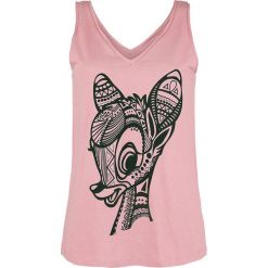 Bambi Ornamente Top damski ciemnoróżowy. Czerwone topy damskie marki Bambi, xxl, z nadrukiem. Za 54,90 zł.