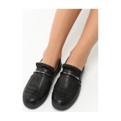 Trampki damskie slip on: Czarne Slip On Jyn