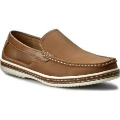 Mokasyny GINO LANETTI - M17SS717-2 Camel. Pomarańczowe mokasyny męskie Gino Lanetti, ze skóry ekologicznej, klasyczne. W wyprzedaży za 49,99 zł.