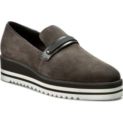 Półbuty SOLO FEMME - 73104-01-F54/C39-03-00 Grafit/Czarny. Szare półbuty damskie Solo Femme, bez wzorów, ze skóry, bez obcasa, na koturnie, bez zapięcia. W wyprzedaży za 189,00 zł.