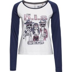 T-shirty damskie: Koszulka w kolorze granatowo-białym