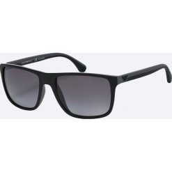 Emporio Armani - Okulary. Czarne okulary przeciwsłoneczne damskie marki Emporio Armani, prostokątne. Za 679,90 zł.
